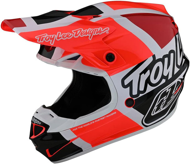 Troy Lee Designs Young SE4 Helmet - Quattro - Red/Charcoal - Medium