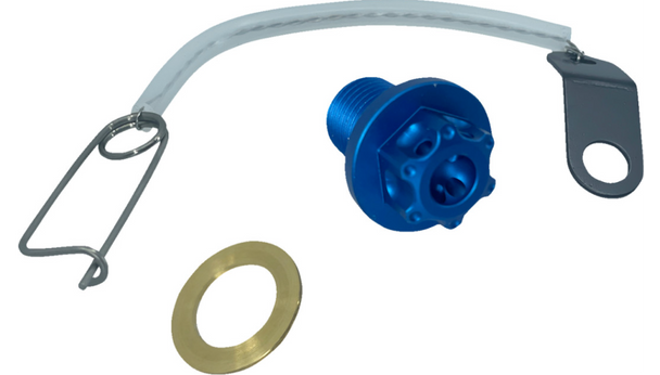 Powerstands Racing Magnetic Oil Drain Plug - M12 x 1.25 x 17 mm - Blue