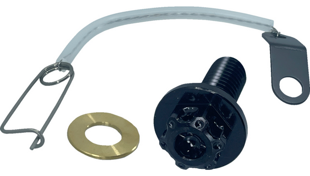 Powerstands Racing Magnetic Oil Drain Plug - M10 x 1.50 x 22 mm - Black