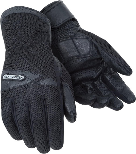 Tourmaster Mens Dri-Mesh Black Mesh/Leather Gloves - Size  X-Small - 8416-0105-03