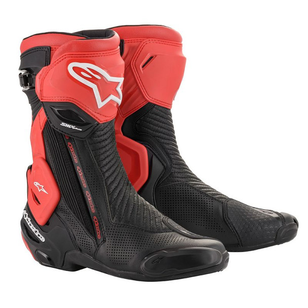 Alpinestars SMX Plus v2 Vented Boots - Black/Red - Size EU 46 - 2221119-13-46