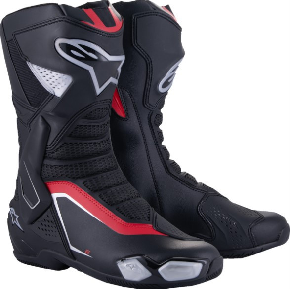 Alpinestars SMX-6 V3 Boots - Black/Silver/Red - US 6.5/EU 40 - 2223025-199-40