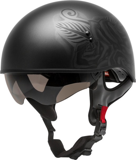 GMAX HH-65 Helmet - Devotion - Matte Black/Silver - XS