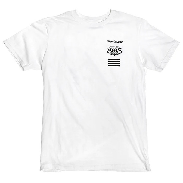 Fasthouse 805; Crew Time Midweight Tee - White - Small - 197168051125
