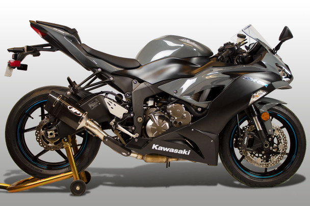 M4 09-26 Kawasaki ZX-6R/ZX636 Tech1 Slip-On Exhaust - Carbon Canister