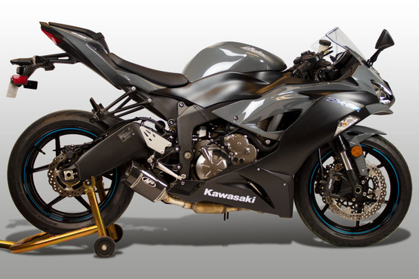 M4 09-26 Kawasaki ZX-6R/ZX636 Street Slayer Slip-On Exhaust - Carbon Canister