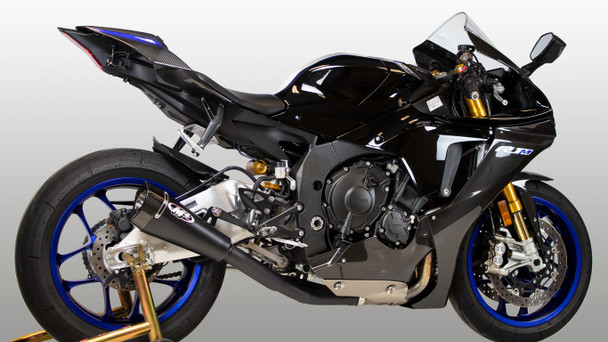 M4 15-26 Yamaha R1 RM1 Half Exhaust System - Black Canister