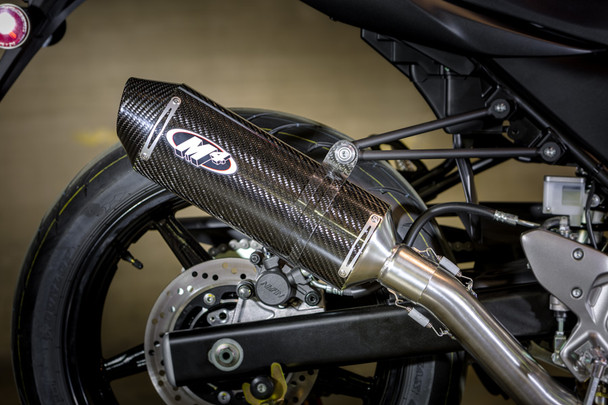 M4 17-23 Suzuki SV650 Full Race Exhaust System - Titanium Canister