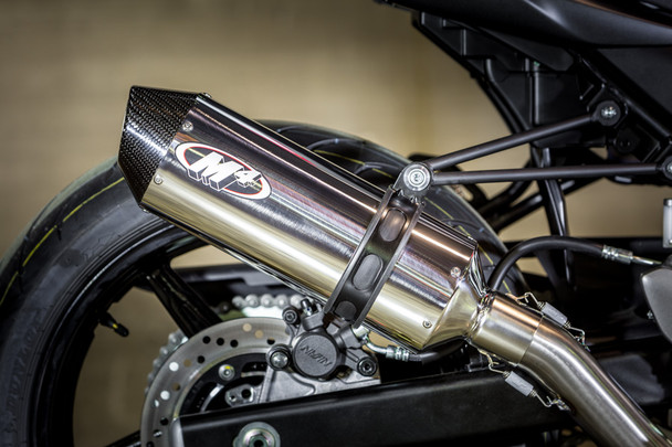 M4 17-23 Suzuki SV650 Full Race Exhaust System - Polished Canister