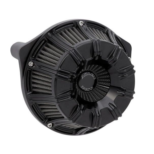 Arlen Ness 10-Gauge Inverted Series Air Cleaner: 2017+ Harley-Davidson Touring/Softail Models - All Black - 600-008