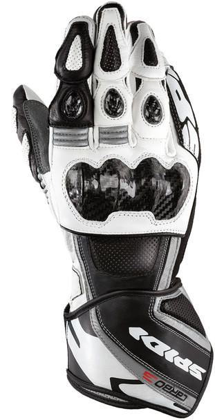 Spidi Carbo 3 Men's Gloves - Black/White - SM