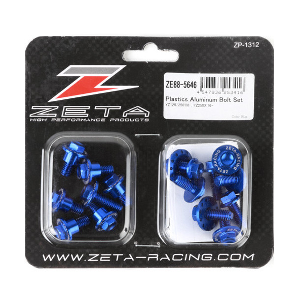 Zeta Bolt Kit: 08-17 YZ125, 08-17 YZ250, 16-17 YZ250X - Blue