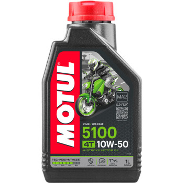 Motul 5100 4T Synthetic Blend Oil - 10W50 - 1 Liter