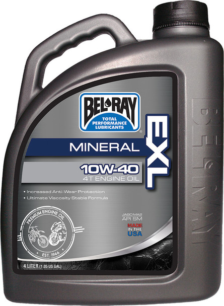Bel Ray EXL Mineral 4T 10w40 Oil - 4L