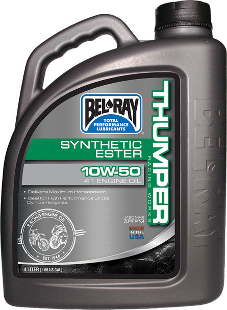 Bel Ray Thumper Synethetic Ester 4T 10w50 Oil - 4L