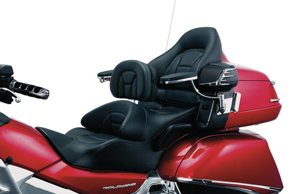 Kuryakyn Plug-N-Go Driver Backrest: 01-17 Honda Gold Wing GL1800 Models