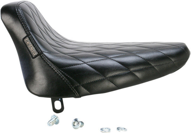 Le Pera Bare Bones Diamond Solo Seat: 84-99 Harley-Davidson Softail Models