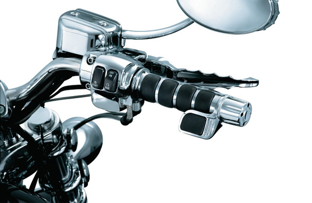 Kuryakyn Premium ISO Grips for Dual Cable Control w/ Standard Throttle Boss: 82-20 Harley Davidson Models