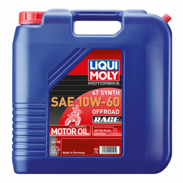 LIQUI MOLY Off-Road 4T Synthetic Oil - 10W-60 - 20 Liter