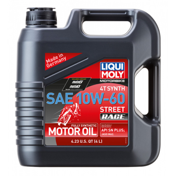 LIQUI MOLY Street Race 4T Synthetic Oil - 10W-60 - 4 Liter