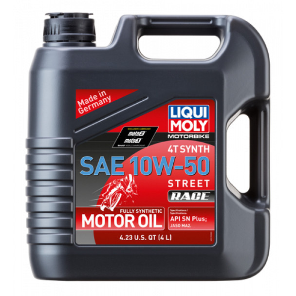 LIQUI MOLY Street Race 4T Synthetic Oil - 10W-50 - 4 Liter