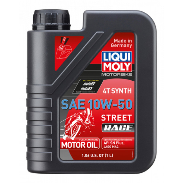 LIQUI MOLY Street Race 4T Synthetic Oil - 10W-50 - 1 Liter
