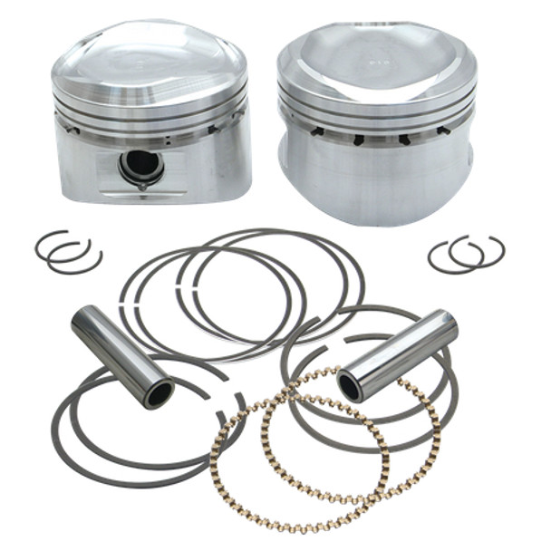 S&S Cycle Low Compression Piston Kit: 84-99 Harley-Davidson Big Twin Models - 3-1/2"+.010" - 92-2047