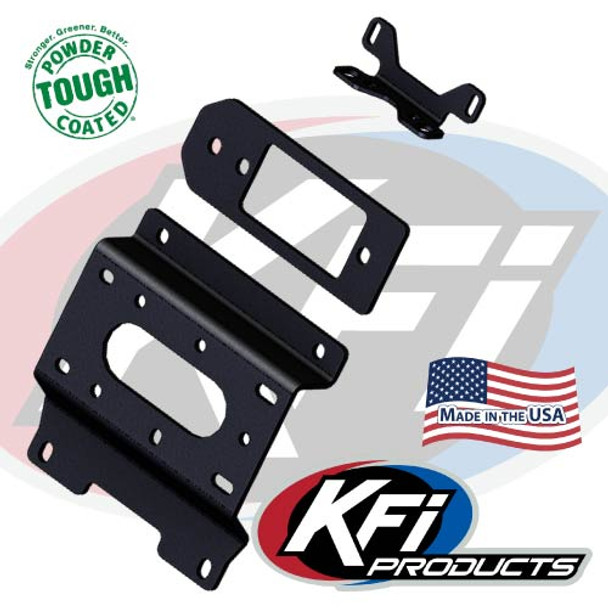 KFI Winch Mount: Select 2018+ Arctic Cat/Caterpillar/Cushman/Tracker Models - 101670