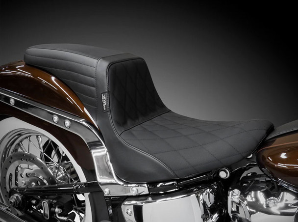 Le Pera Kickflip Diamond Gripp Tape Seat: 2018+ Harley-Davidson Softail Deluxe & Heritage Models