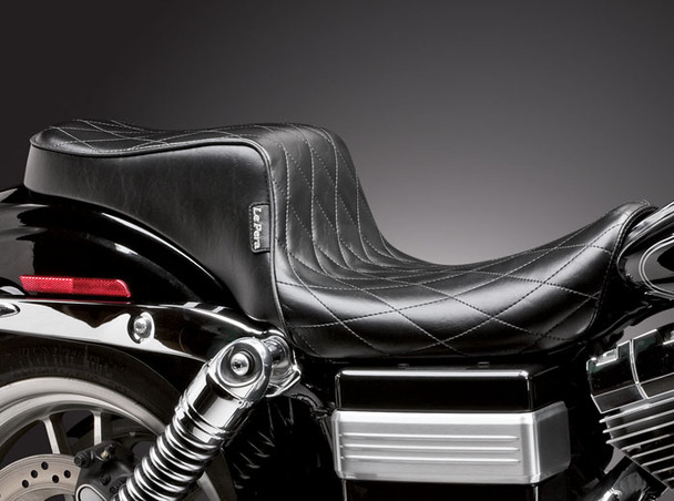 Le Pera Cherokee 2-Up Diamond Seat: 06-17 Harley-Davidson Dyna FXD/FLD Models