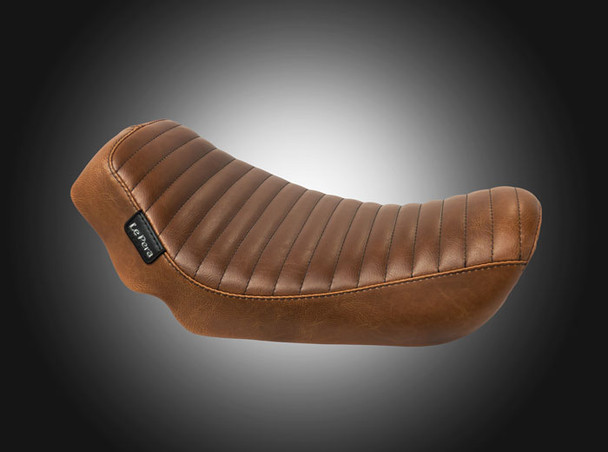 Le Pera Streaker Pleated Brown Seat: 06-14 Harley-Davidson Dyna FXD Models