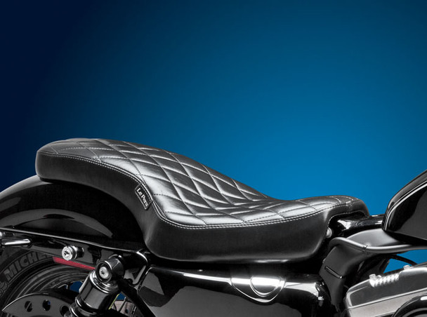 Le Pera Cobra 2-Up Diamond Seat: 04-20 Harley-Davidson Sportster Models