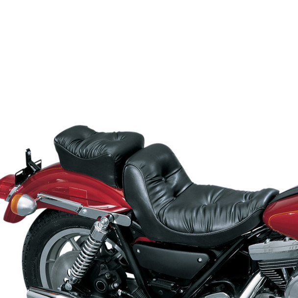 Le Pera Regal Plush Pillow 2-Up Seat: 82-00 Harley-Davidson Dyna Models