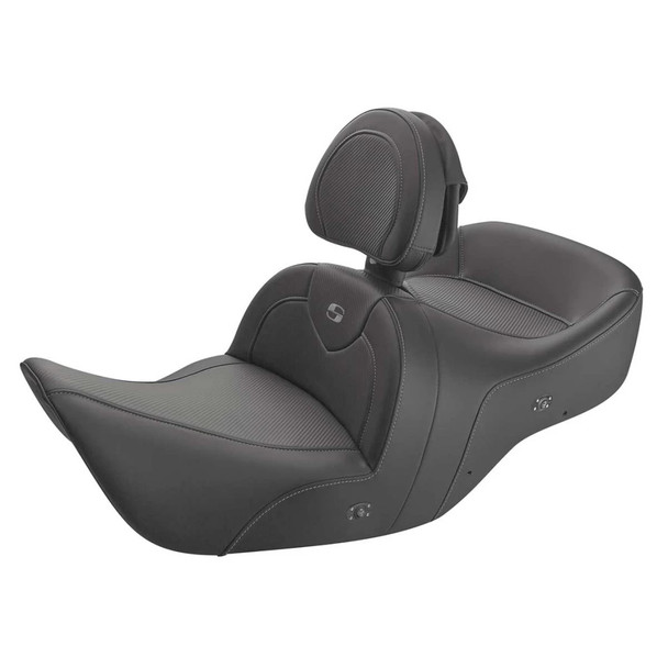 Saddlemen Roadsofa CF Heated Seat with Backrest: 01-10 Honda Goldwing Models