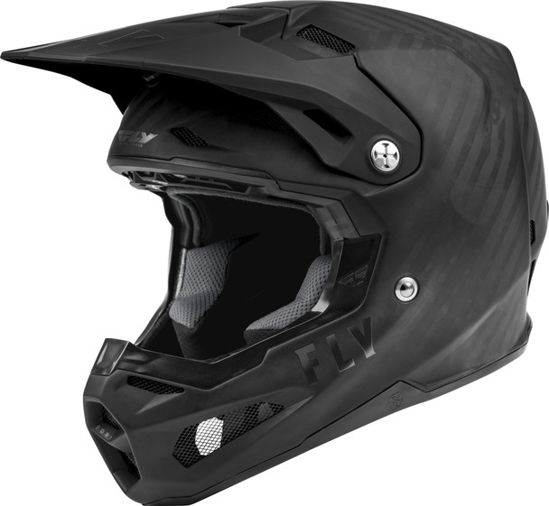 Fly Racing Youth Formula Carbon Solid Helmet Matte Black Carbon YLG