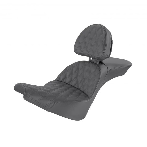 Saddlemen Explorer LS Seat with Driver's Backrest: 2018+ Harley-Davidson Softail Models