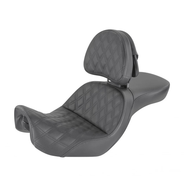 Saddlemen Explorer LS Seat with Driver's Backrest: 06-17 Harley-Davidson Dyna Models