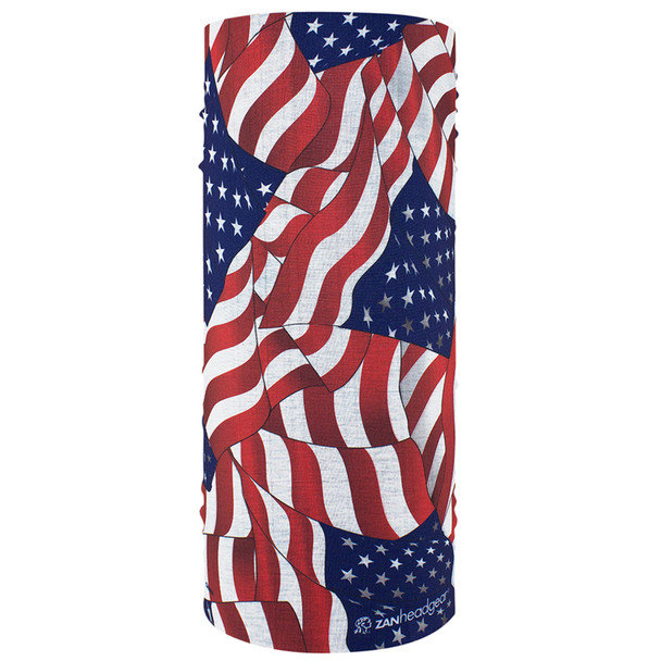 ZAN Polyester Motley Tube - Wavy American Flag