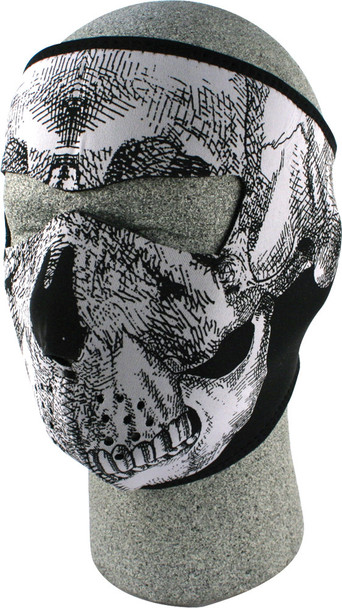 ZAN Full Face Mask - Black/White Skull