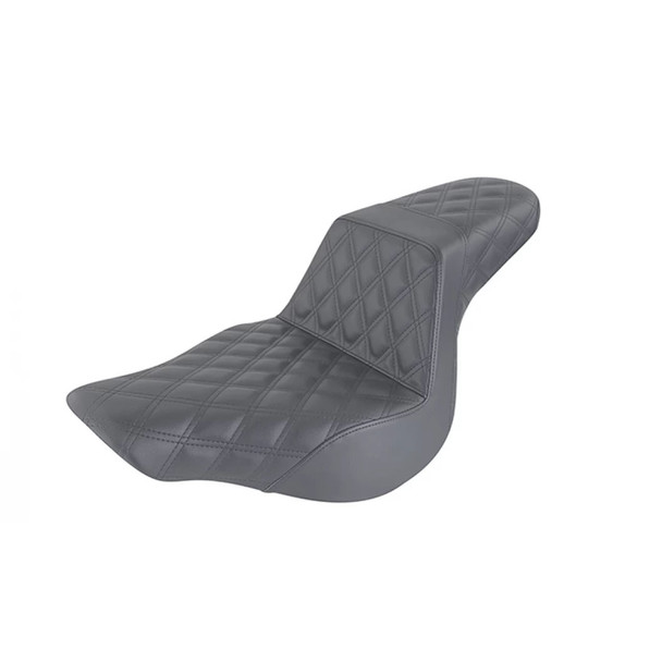 Saddlemen Front & Rear Lattice Stitch Step-Up Seat: 13-17 Harley-Davidson Softail Models