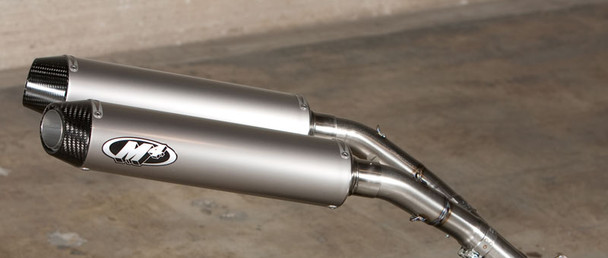 M4 09-14 Yamaha R1 Undertail Slip-On Exhaust - Titanium Canister