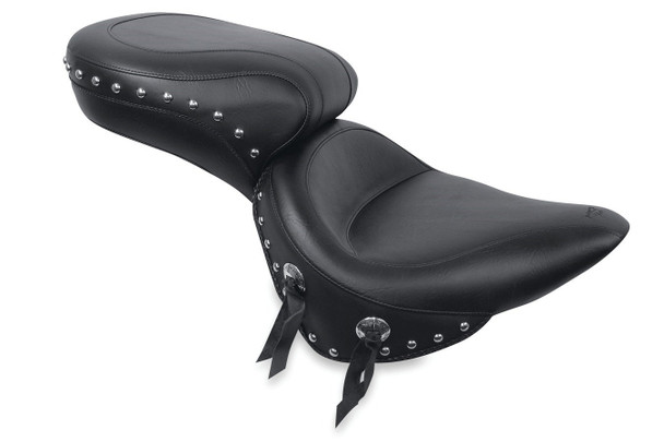 Mustang Wide Touring Studded One-Piece Seat: 00-06 Harley-Davidson Softail Models
