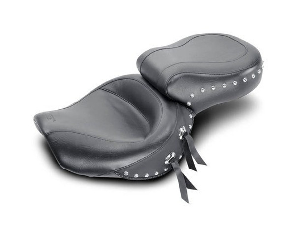 Mustang Wide Touring Studded One-Piece Seat: 87-07 Honda VT1100 Models