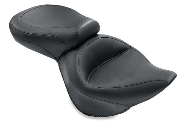 Mustang Wide Touring Solo Seat: 84-99 Harley-Davidson Softail Models
