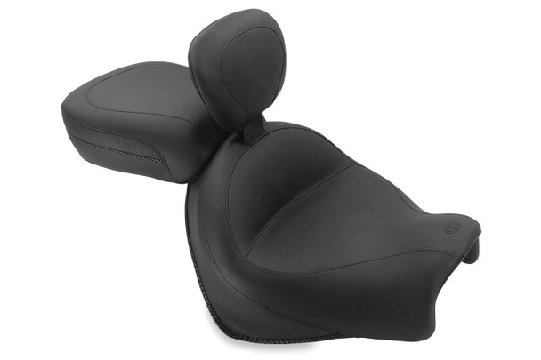 Mustang Standard Touring Two-Piece Seat w/ Driver Backrest: 08-18 Triumph Rocket III