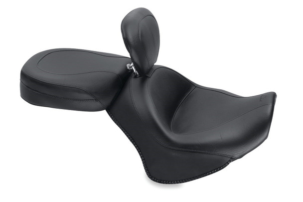 Mustang Standard Touring Two-Piece Seat w/ Driver Backrest: 11-17 Yamaha Stryker