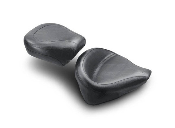 Mustang Wide Touring Solo Seat: 00-03, 05-15 Harley-Davidson Softail Models