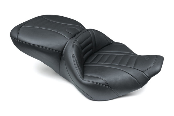 Mustang Super Touring Deluxe One-Piece Seat: 2008+ Harley-Davidson Touring Models