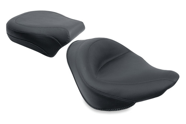 Mustang Wide Touring Solo Seat: 06-17 Harley-Davidson Softail Models