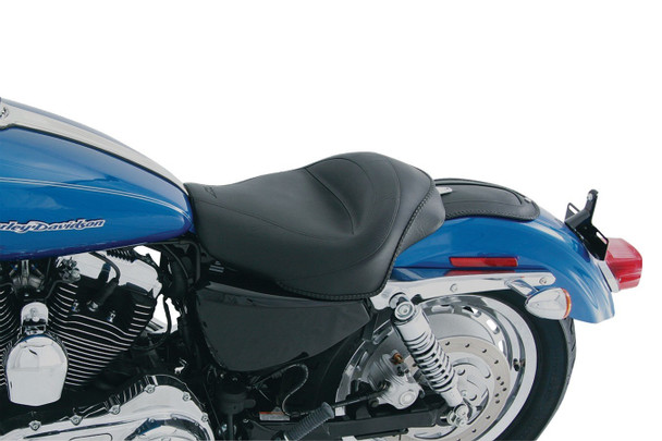 Mustang Standard Touring Solo Seat: 2004+ Harley-Davidson Sportster Models w/ 4.5 gal. Tank